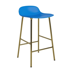 Normann Copenhagen - Form Barstool 65 cm - Blå/Messing